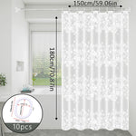 rideau douche fleurs blanches classique respectueux environnement 80x180cm