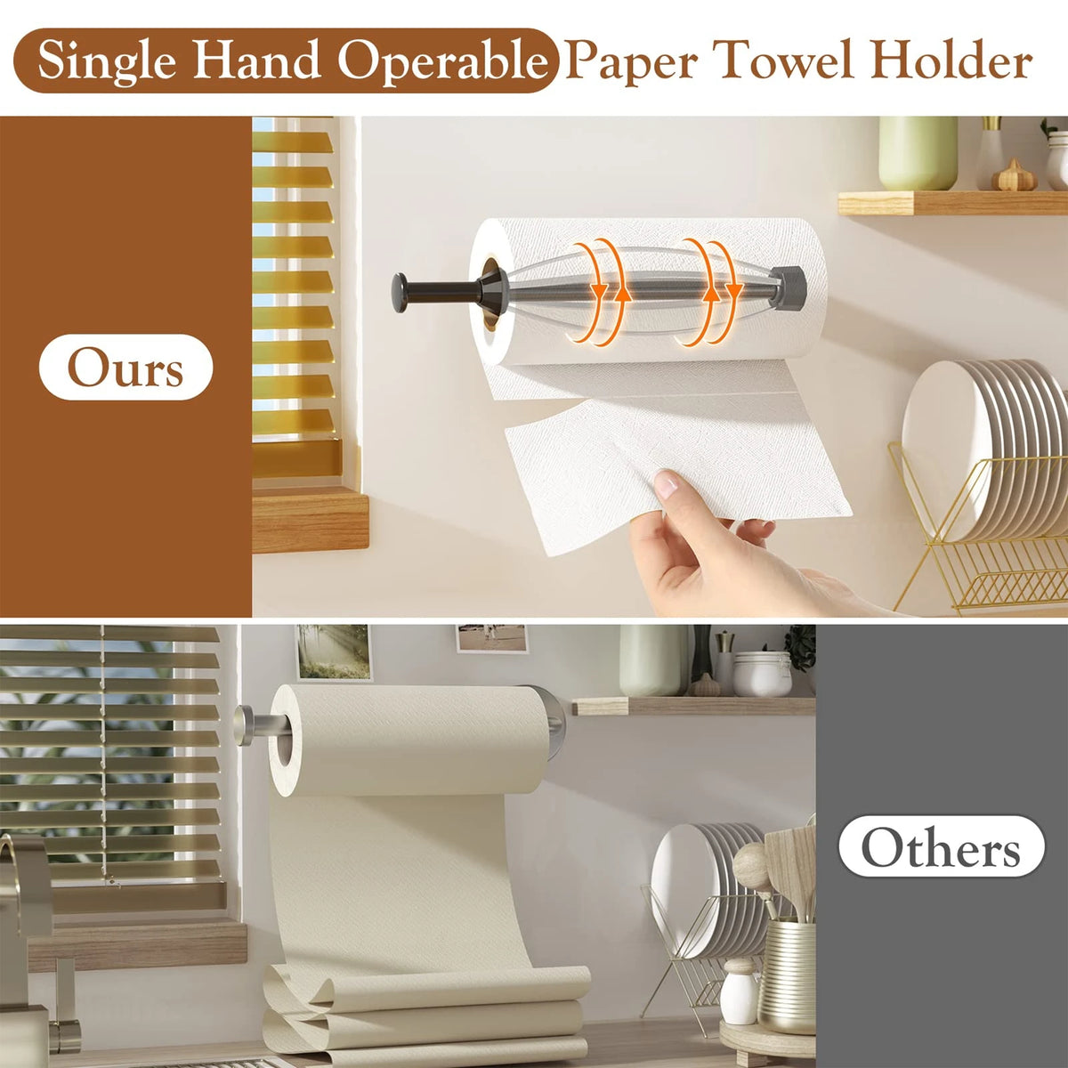 porte papier toilette mural métal inoxydable moderne minimaliste adhésive respectueux environnement
