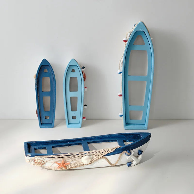 décoration maison bateau bois motif marin coquillages étoiles mer bleu blanc rouge