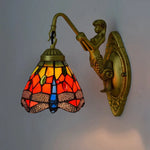 lampe murale vitrail tiffany sirène chambre cuisine vintage floral métallique