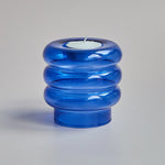Support bougie moderne transparent orange jaune rose bleu chandelle bâton tealight décoration maison festive