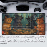 tapis jeu multicolore chats sorcières cartes non glissant illustration art opacité gaming