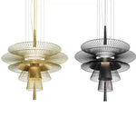 suspension lumineuse contemporaine or noir minimaliste métal cercles concentriques 249 2000 lumens