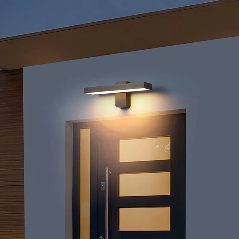 lumière murale led moderne 30cm marron foncé interrupteur tactile sensoriale ip65 étanche