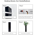 planteurs murals bois noirs modernes plantes intérieur extérieur minimaliste