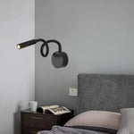 lampe murale led flexible moderne noir rotation 360 blanc minimaliste fixée mur