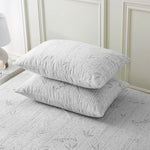 protège oreiller imperméable fibre bambou blanc vert clair moderne glissière 26x20cm 30x20cm 35x20cm 40x20cm