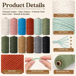 corde macramé coton nylon blanc rose bleu rouge vert marron gris