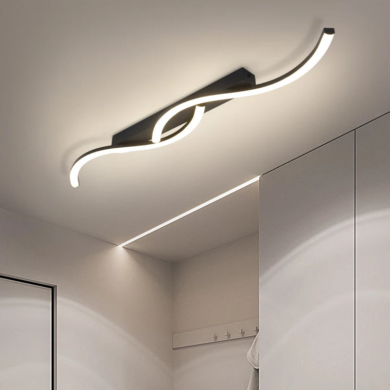 lampe led moderne aluminium noir blanc contemporain cuisine salon chambre