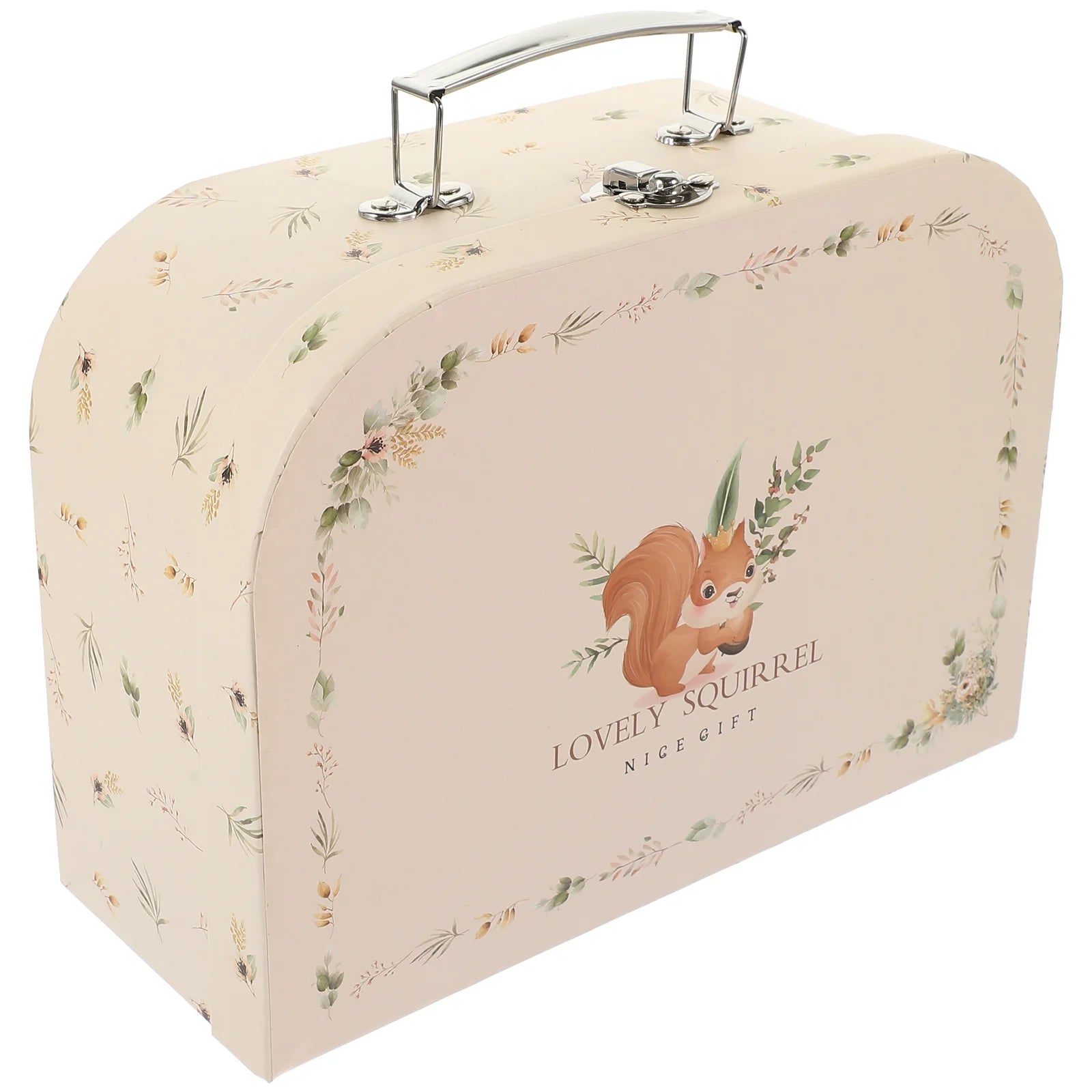 Valise en papier décorative rouge pour rangement