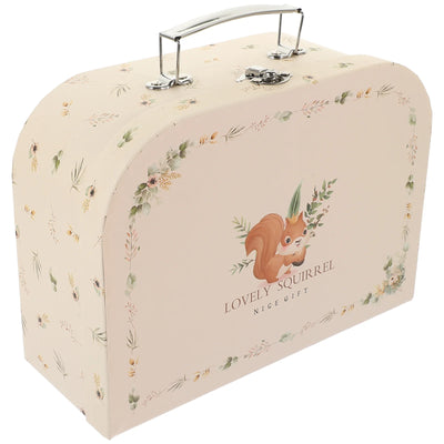 Valise en papier décorative rouge pour rangement