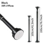 tendeur rideau douche acier inoxydable noir moderne respectueux environnement fixations différentes tailles incluses