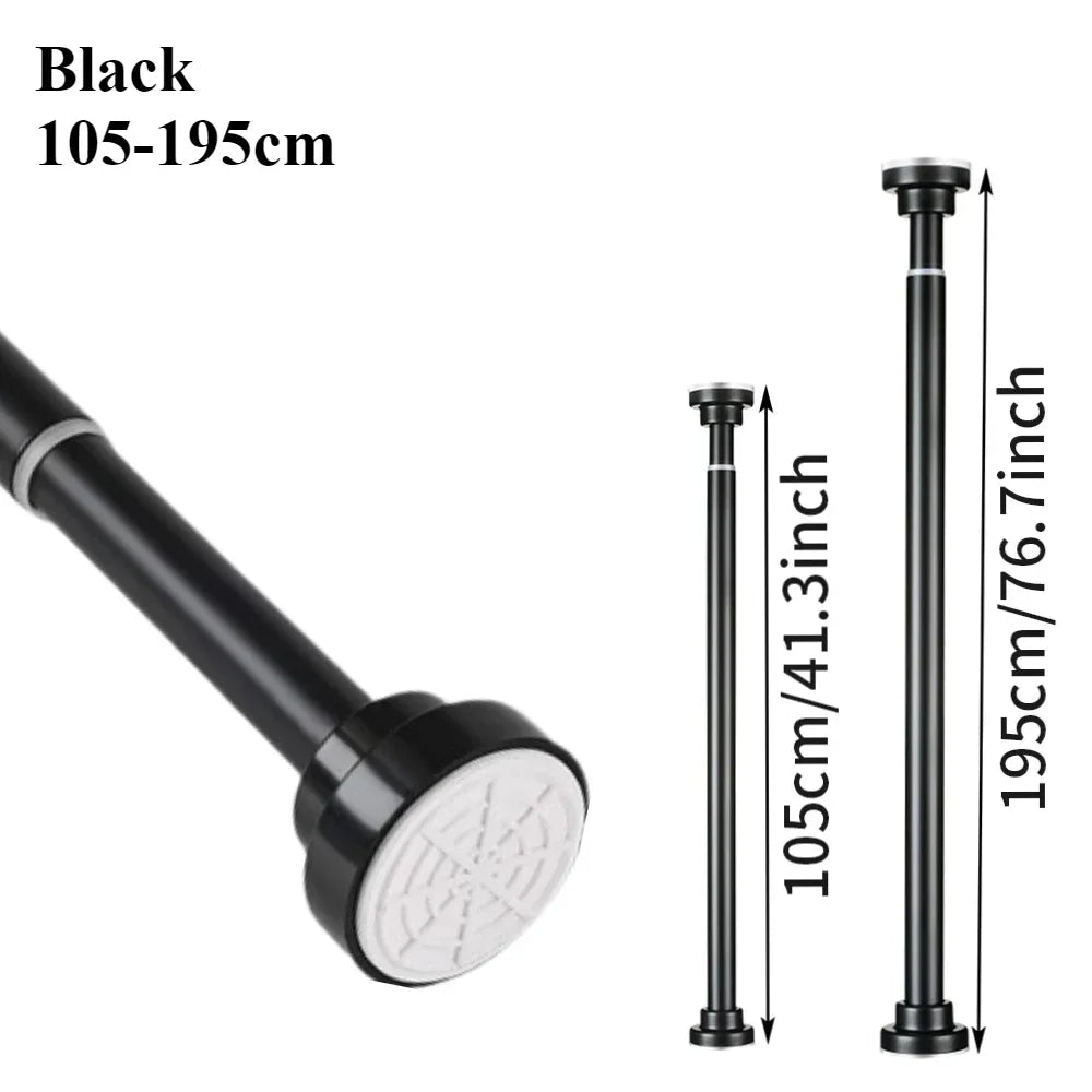 tendeur rideau douche acier inoxydable noir moderne respectueux environnement fixations différentes tailles incluses