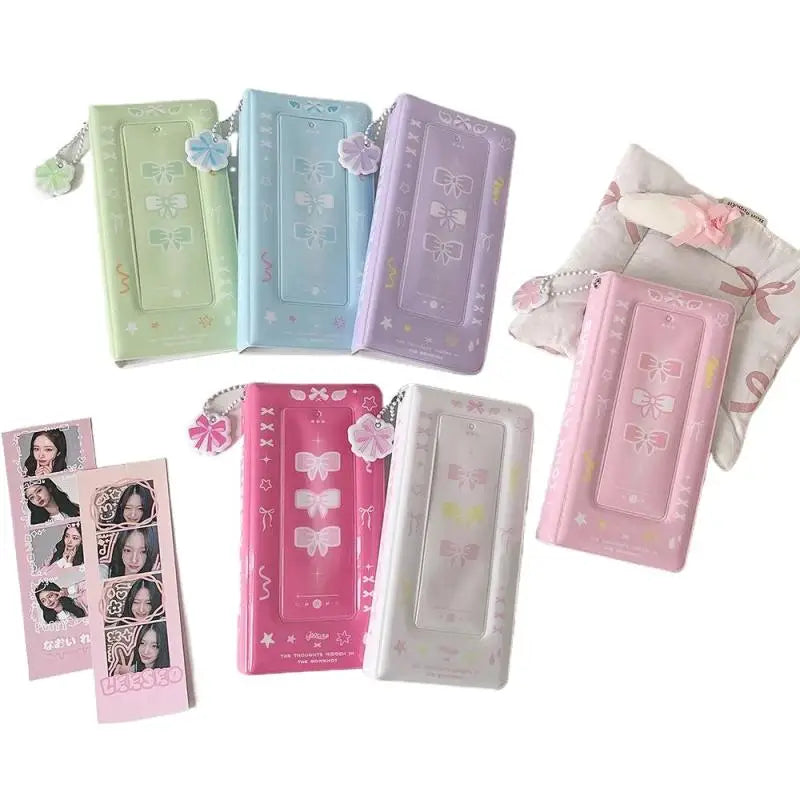 porte cartes kawaii papillons coeurs textes vert pastel bleu pastel rose pastel violet pastel
