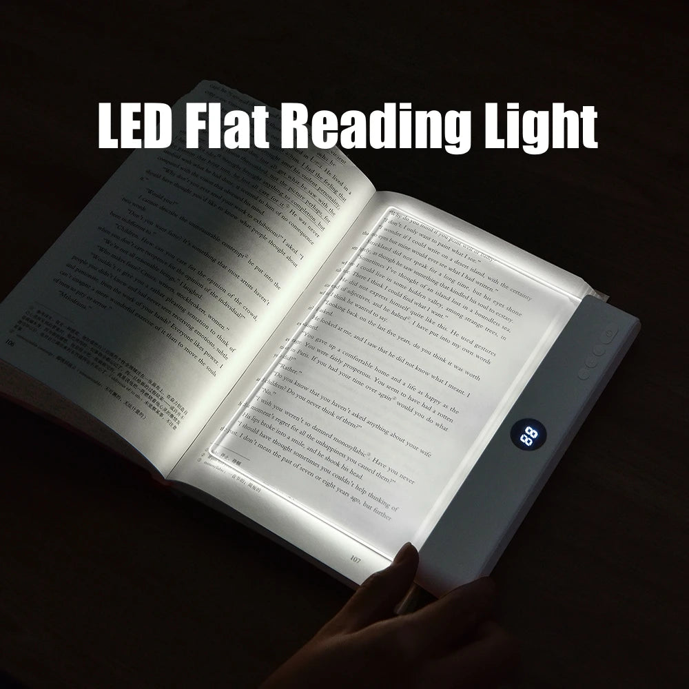 lampe lecture led rechargeable nuit table livre écran lcd usb charge boutons blanc