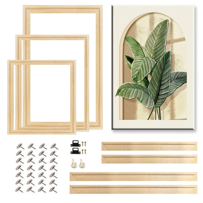 Cadre photo en bois naturel 25x35 cm pour décoration murale