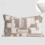 coussins décoratifs géométriques polyester 100% nordique contemporain beige gris clair 30x50cm