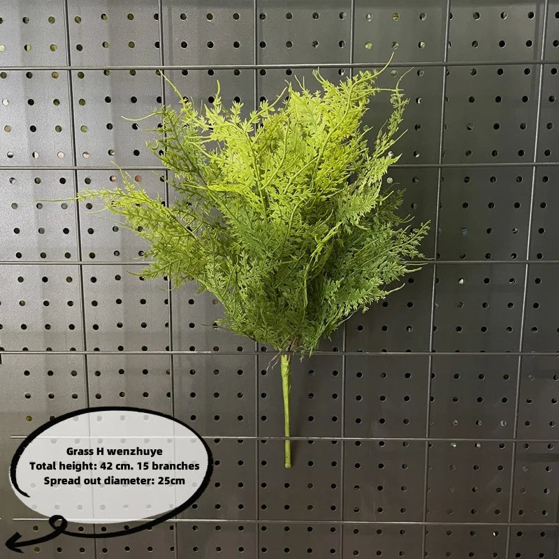 plantes artificielles soie vertes feuilles fines naturelles extérieur accrochées fêtes mariages