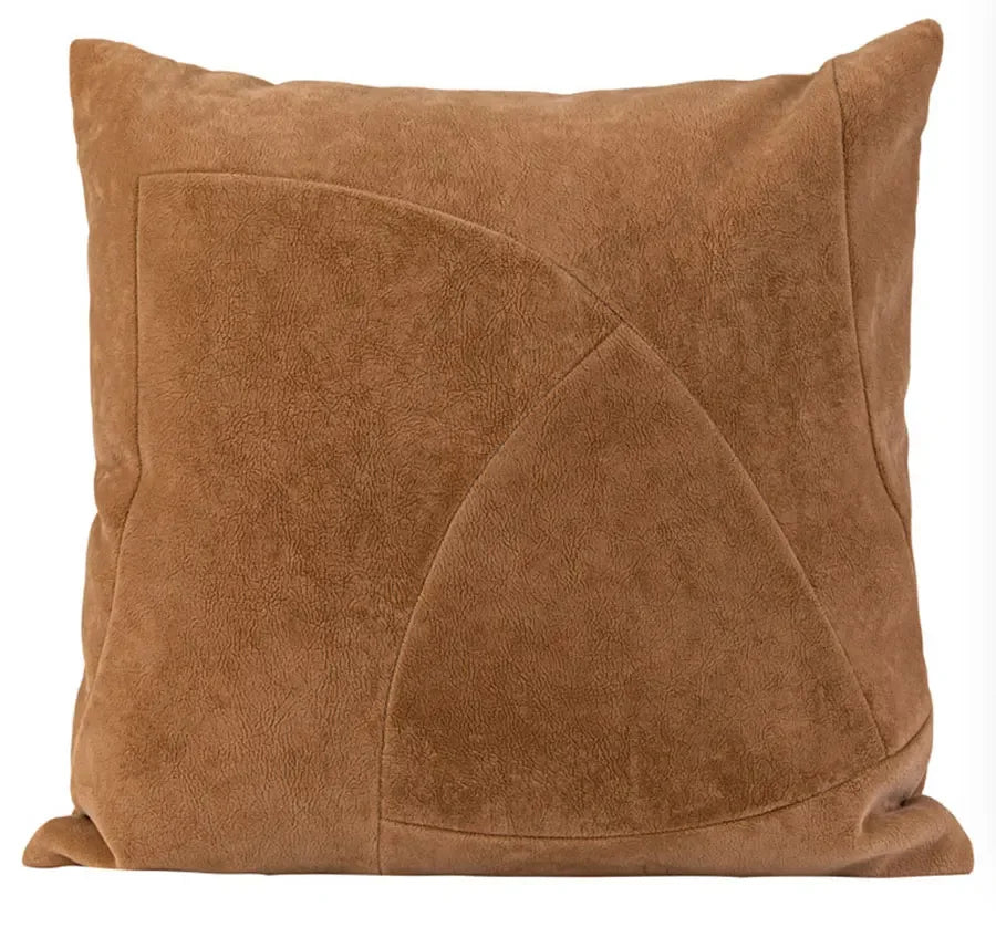housse coussin polyester géométrique beige marron contemporain décoratif salon chambre voiture