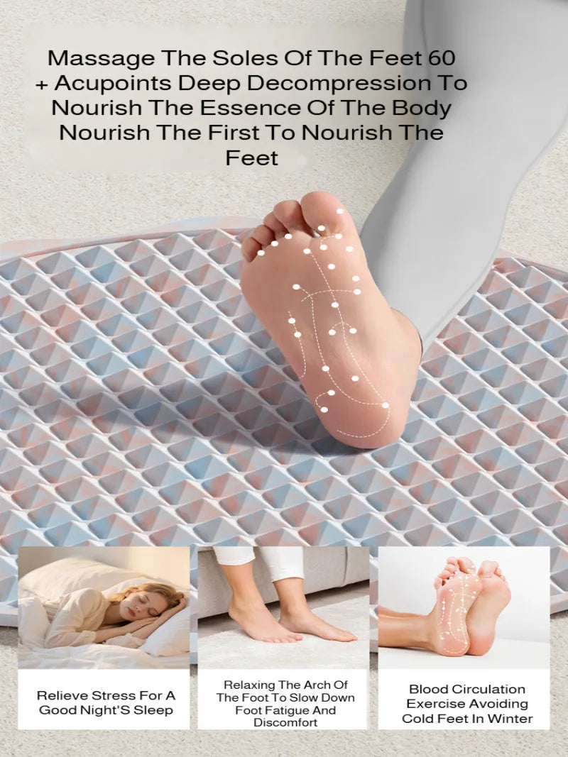 tapis massage acupression rose corail relief animal points pression moderne anti fatigue 70x40cm