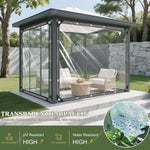 tissu imperméable transparent moderne protection uv résistant l'eau patio jardin 200x200cm 300x300cm