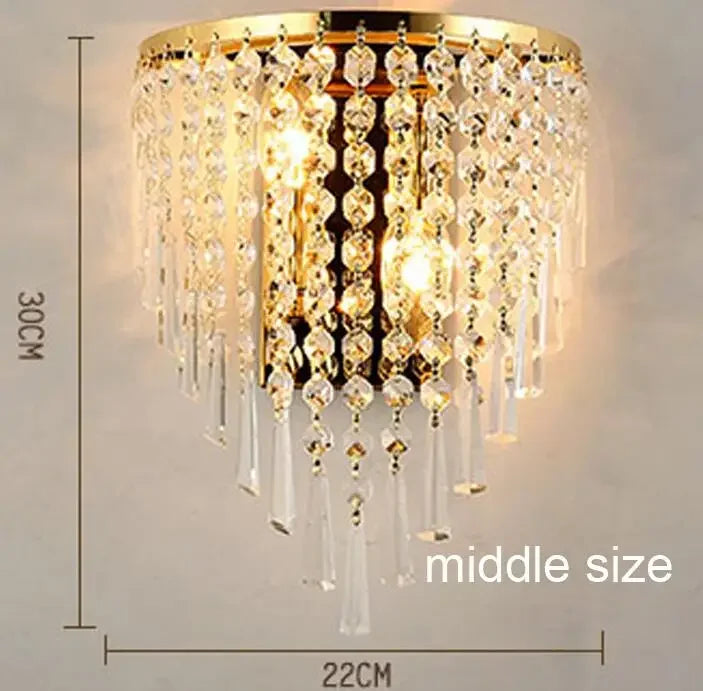 applique murale classique cristal doré transparent élégante maison vintage deco lumière