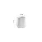 Cache pot céramique moderne blanc doré noir plante verte lisse brillant minimaliste