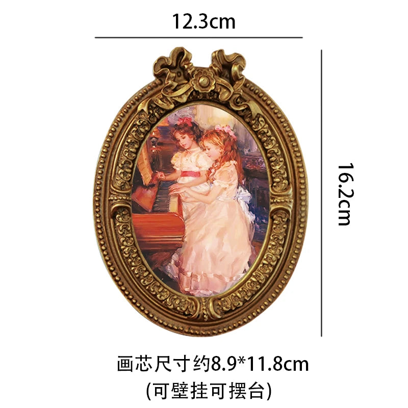 cadre photo rectangulaire doré résine relief baroque classique décoration murale maison luxe