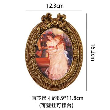 cadre photo rectangulaire doré résine relief baroque classique décoration murale maison luxe