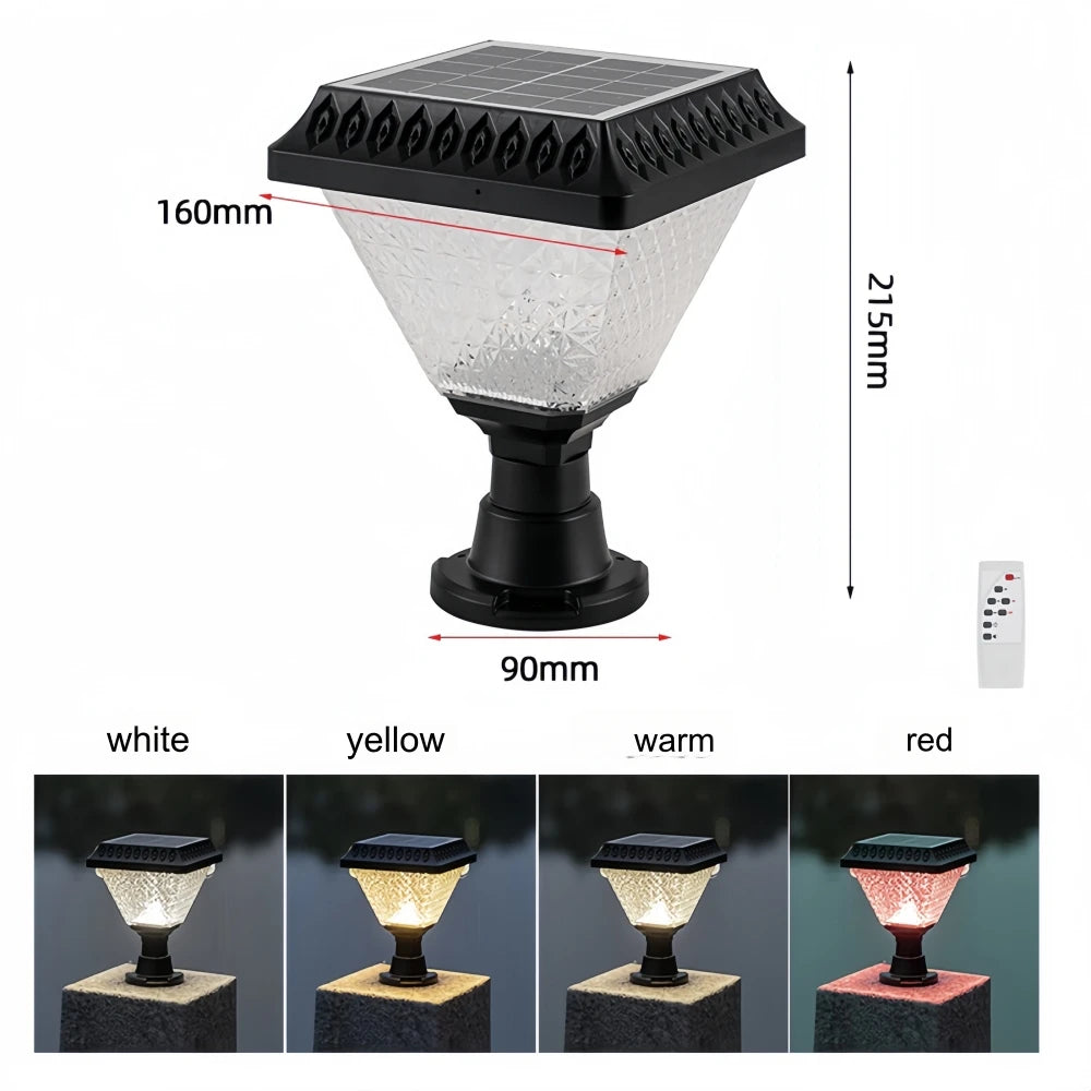 lampe solaire extérieure led moderne télécommande batterie 1800mAh fixée