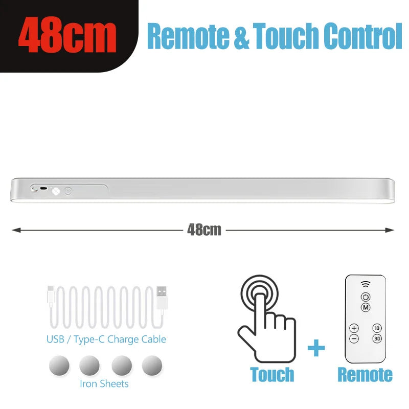 lampe led moderne blanc télécommande réglage luminosité indicateur batterie interface type dressing
