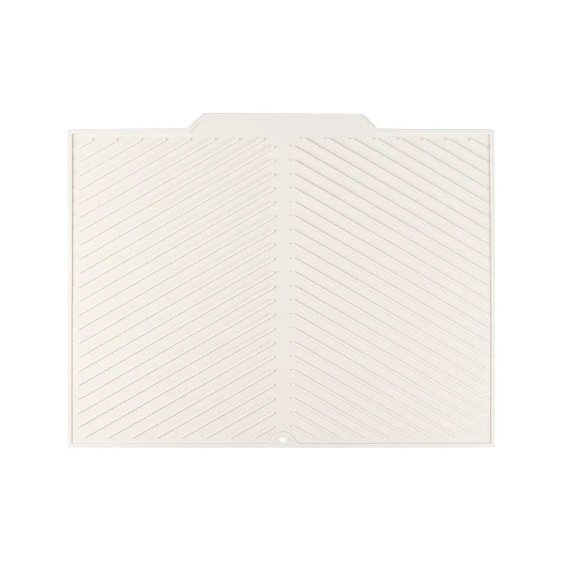 tapis cuisine moderne gris vert rayures diagonales drainage anti dérapant haute température resistant