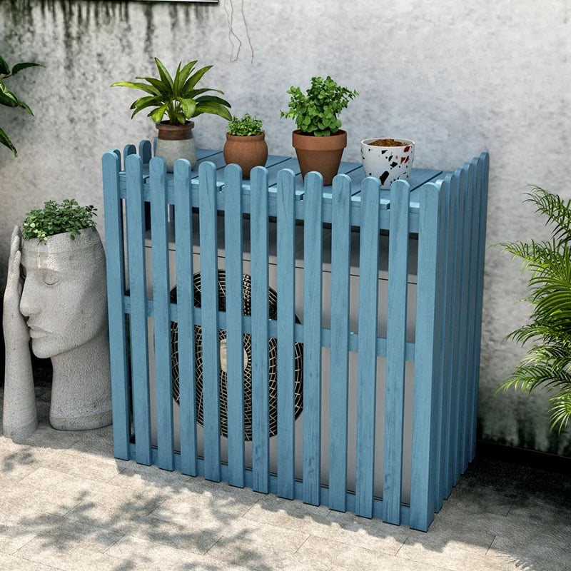 clôture murale bois naturel moderne balcon extérieur support pots fleurs anti corrosion unique