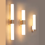 Lampes murales modernes or blanc ice cracked verre translucide chambre coucher salle manger