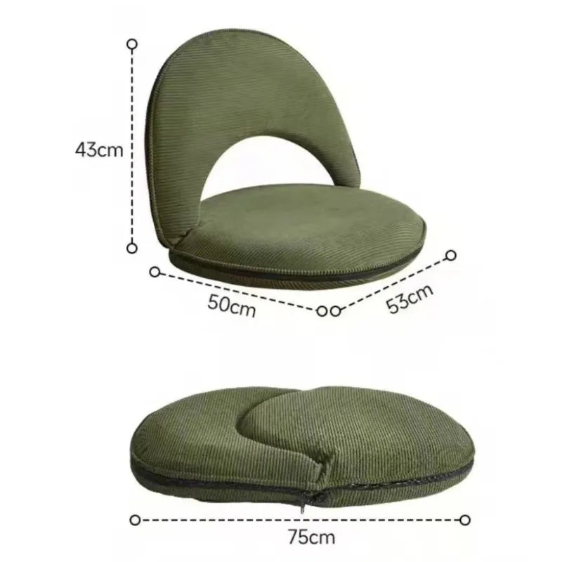 chaise lecture pliante moderne minimaliste tatami tissu texturé coussin salon japonais