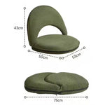 chaise lecture pliante moderne minimaliste tatami tissu texturé coussin salon japonais