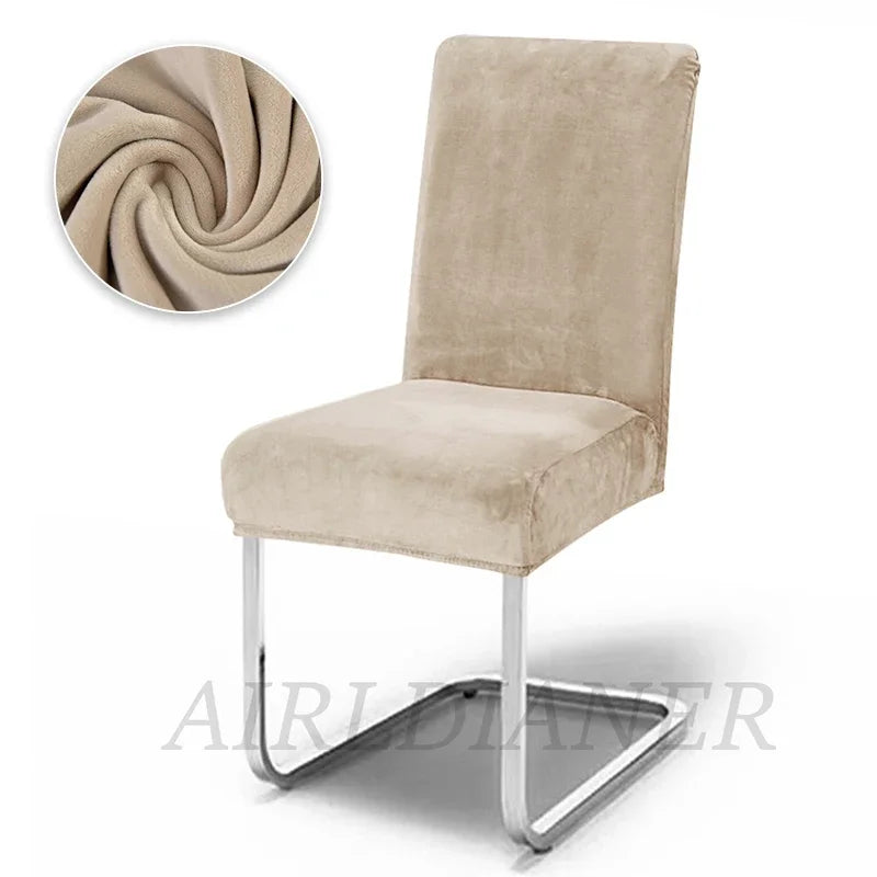 housses chaise velours gris moderne adhésif protection polyester élasthanne chaise banquet mariage plage fauteuil