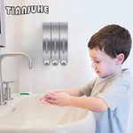 distributeur savon main noir moderne adhésif bouchons remplissage liquide salle bain chambre cuisine