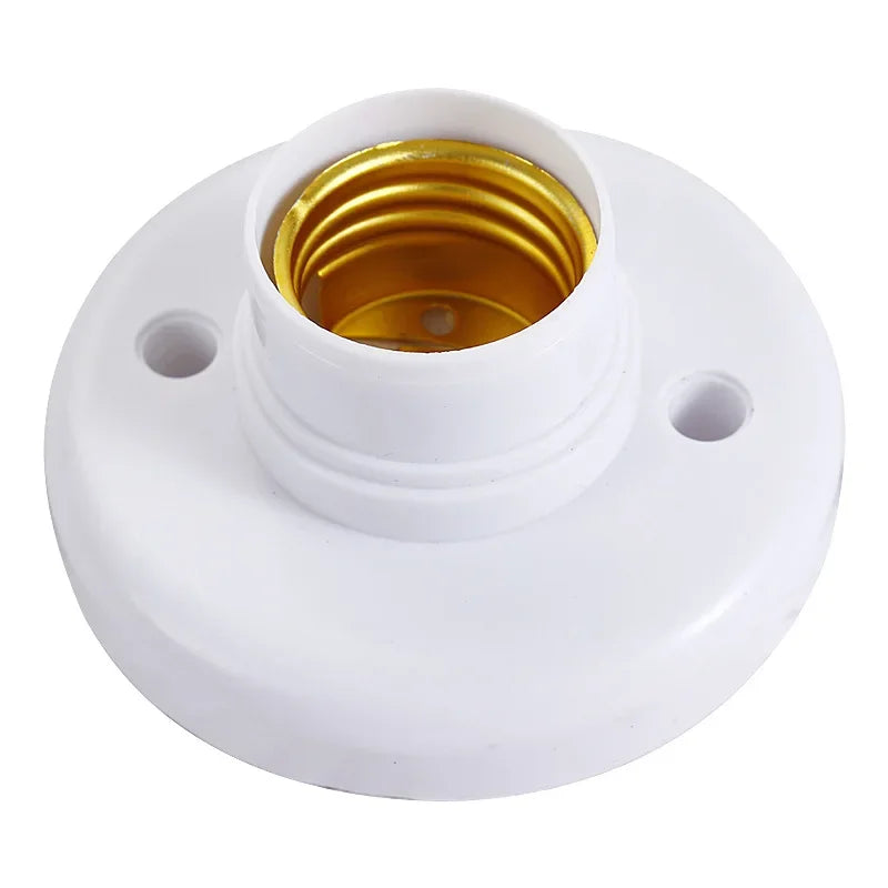 socle ampoule blanc moderne eyelets fixations maison opaque plastique abs rond lisse