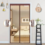 rideau moustiquaire aimants porte noir maille fine anti insectes moderne ventilation chambre