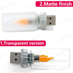 mini ampoule led flamme transparent frosted décoration usb imitations bougie chaleur blanc orange