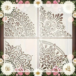 pochoirs peinture blancs floral ajouré art nouveau opaques murs sols meubles toiles