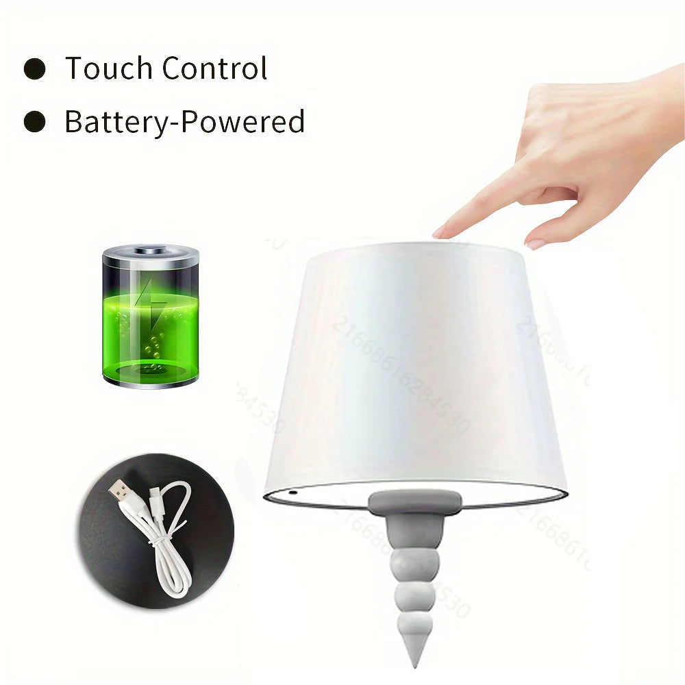 lampe table rechargeable led tactile multi températures vert pastel moderne blanc rose doré