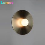 applique murale moderne dorée led fixée mur 30cm lumière froide chaude économieénergie