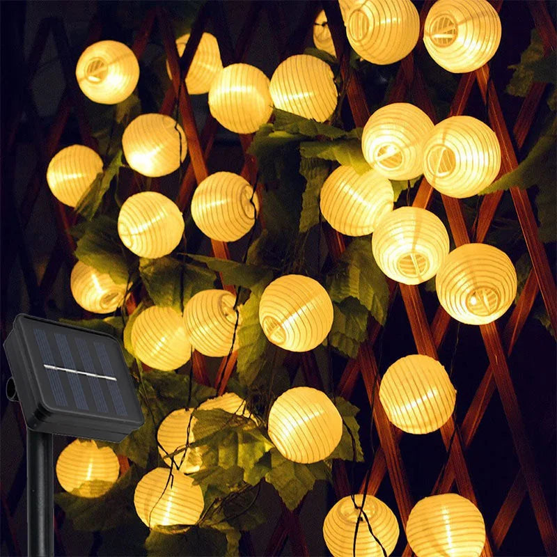 guirlande lumineuse solaire led extérieure ronde translucent moderne clips multiples couleurs festive noël mariage