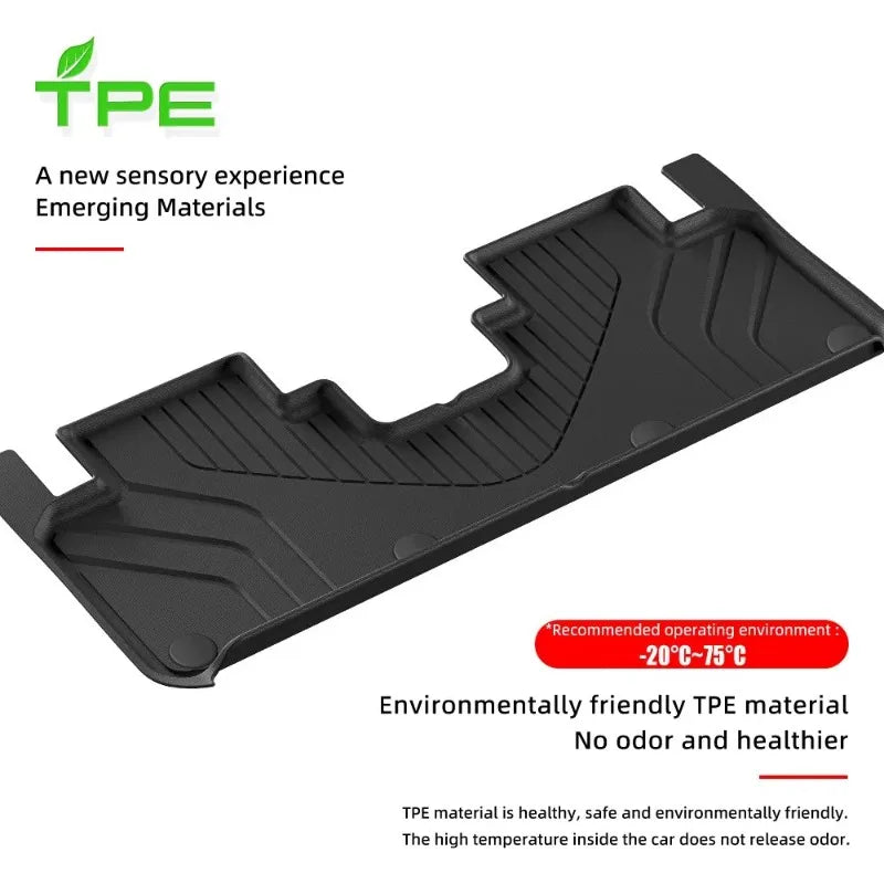 tapis sol voiture noir rayures horizontales moderne imperméable protection 7d facile nettoyer carreaux caoutchouc