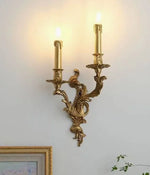 applique murale baroque dorée ornements floraux trois bras éclairage led murale fixée 36cm haute