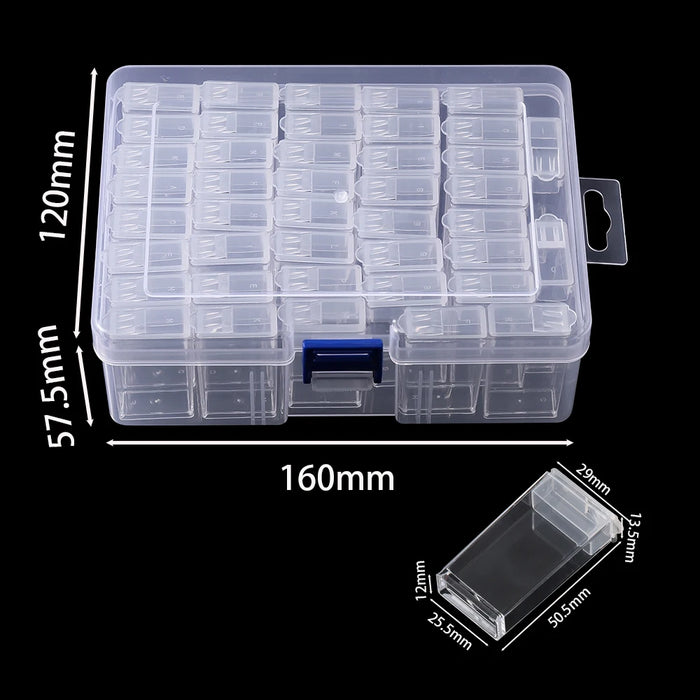 boîtes rangement transparentes compartiments modernes poignée multifonctionnelles bricolage diamants fournitures bijoux portables