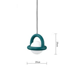 suspension lumineuse moderne pendentif acrylique noir blanc orange bleu rouge anneau métal lampe LEDflux60