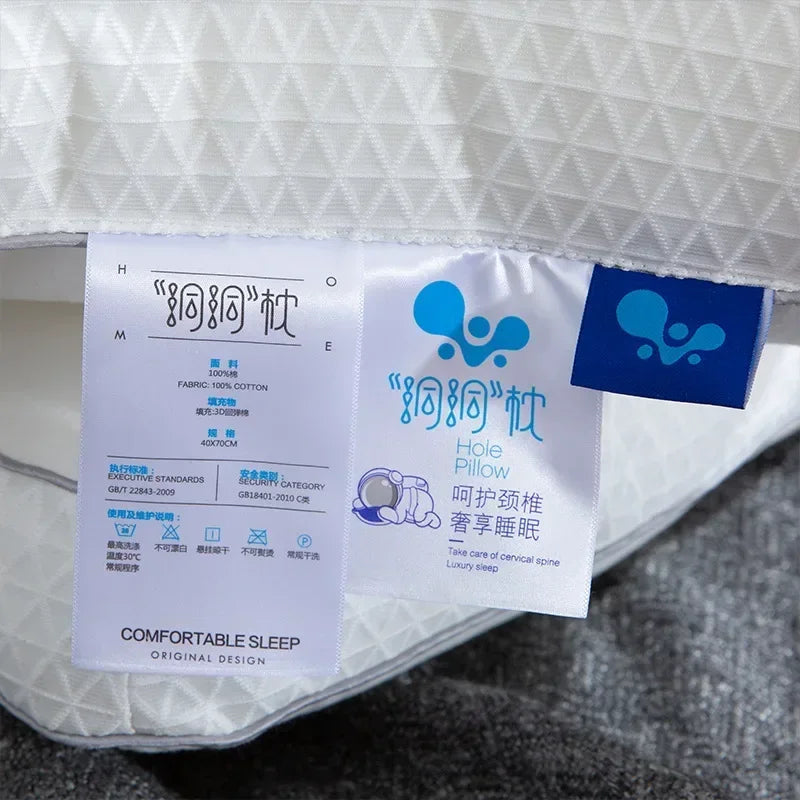 oreiller concave décoration literie coton polyester géométrique moderne blanc sommeil
